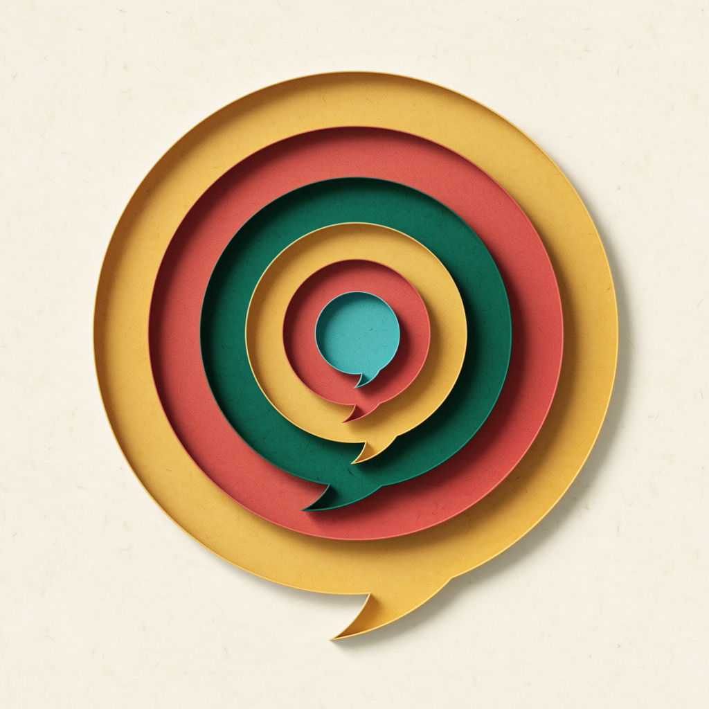 Nesting speech-bubble circles: one large family bubble containing smaller distinct bubbles